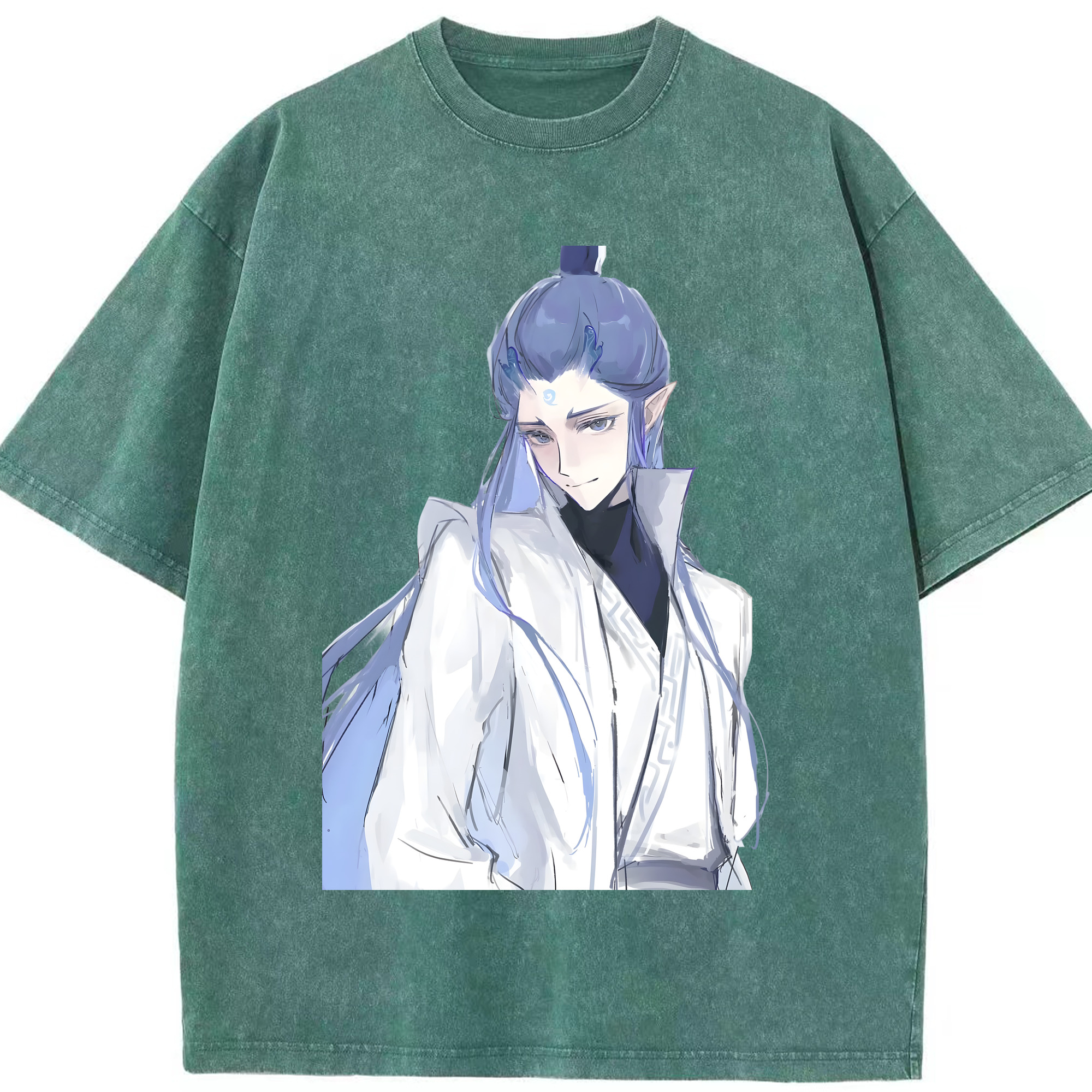 （画像用） Ne Zha 2 ナタ 魔童の大暴れ 綿100% ヴィンテージ風 半袖Tシャツ（フロントプリント）